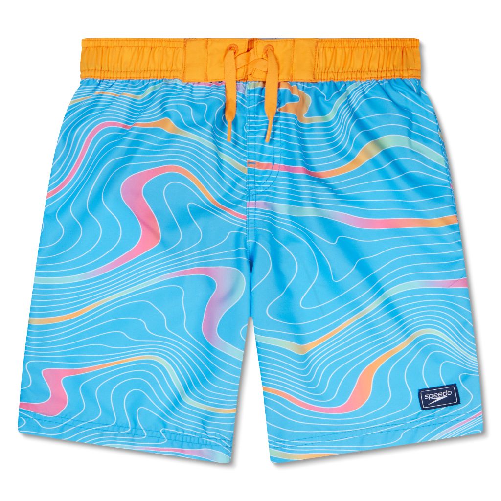 Speedo Boys Print Boardshort 17" Blue