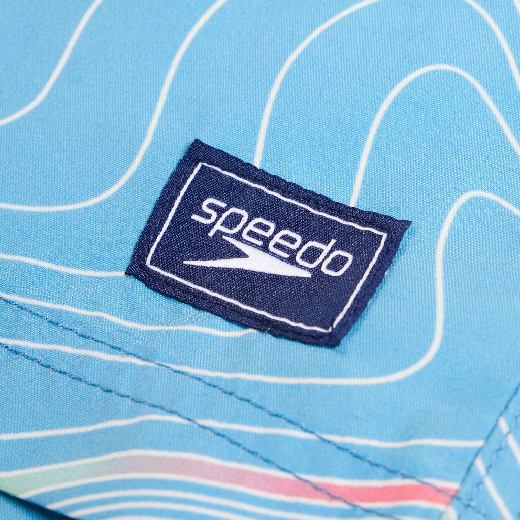 Speedo Boys Print Boardshort 17&quot; Blue