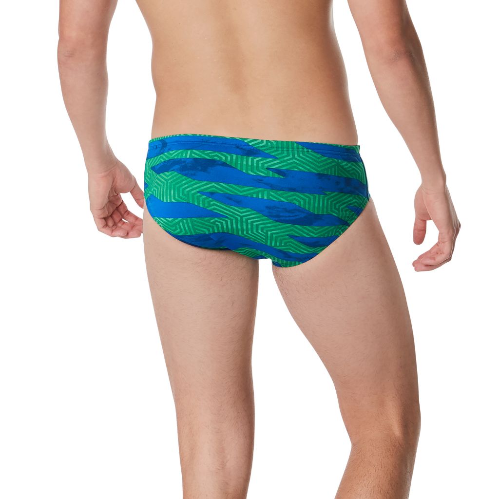 Speedo Contort Stripes Brief Blue Green