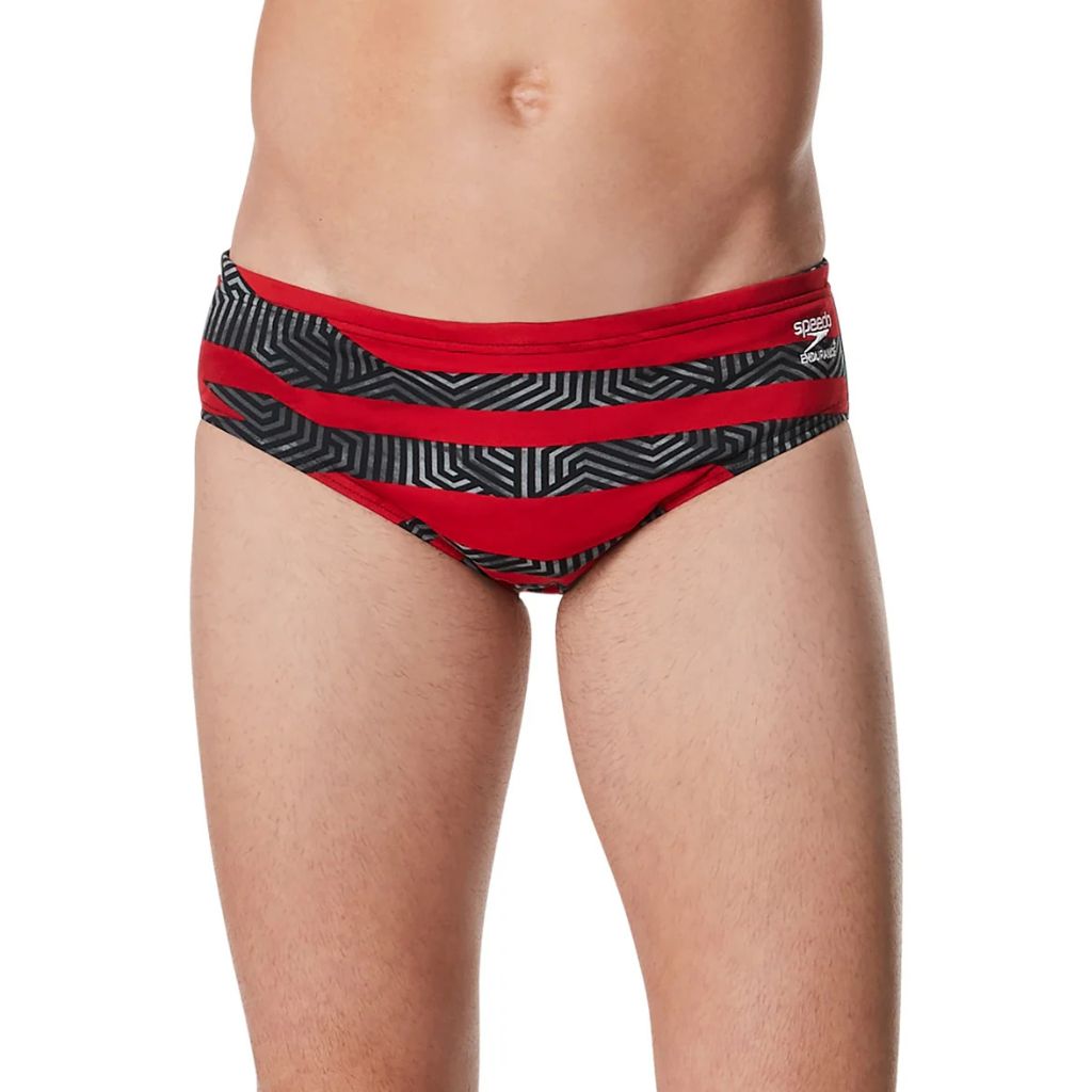 Speedo Contort Stripes Brief Red