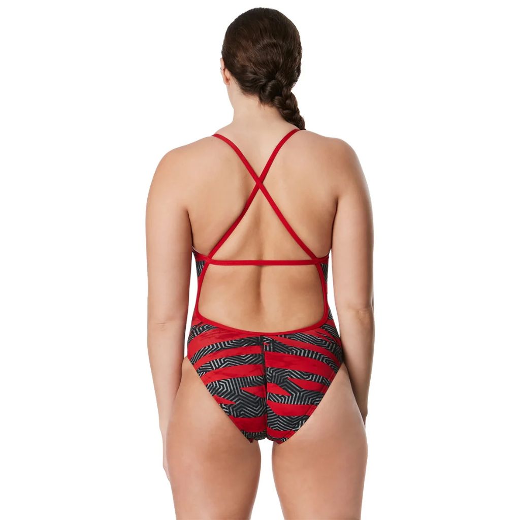 Speedo Contort Stripes Crossback Red