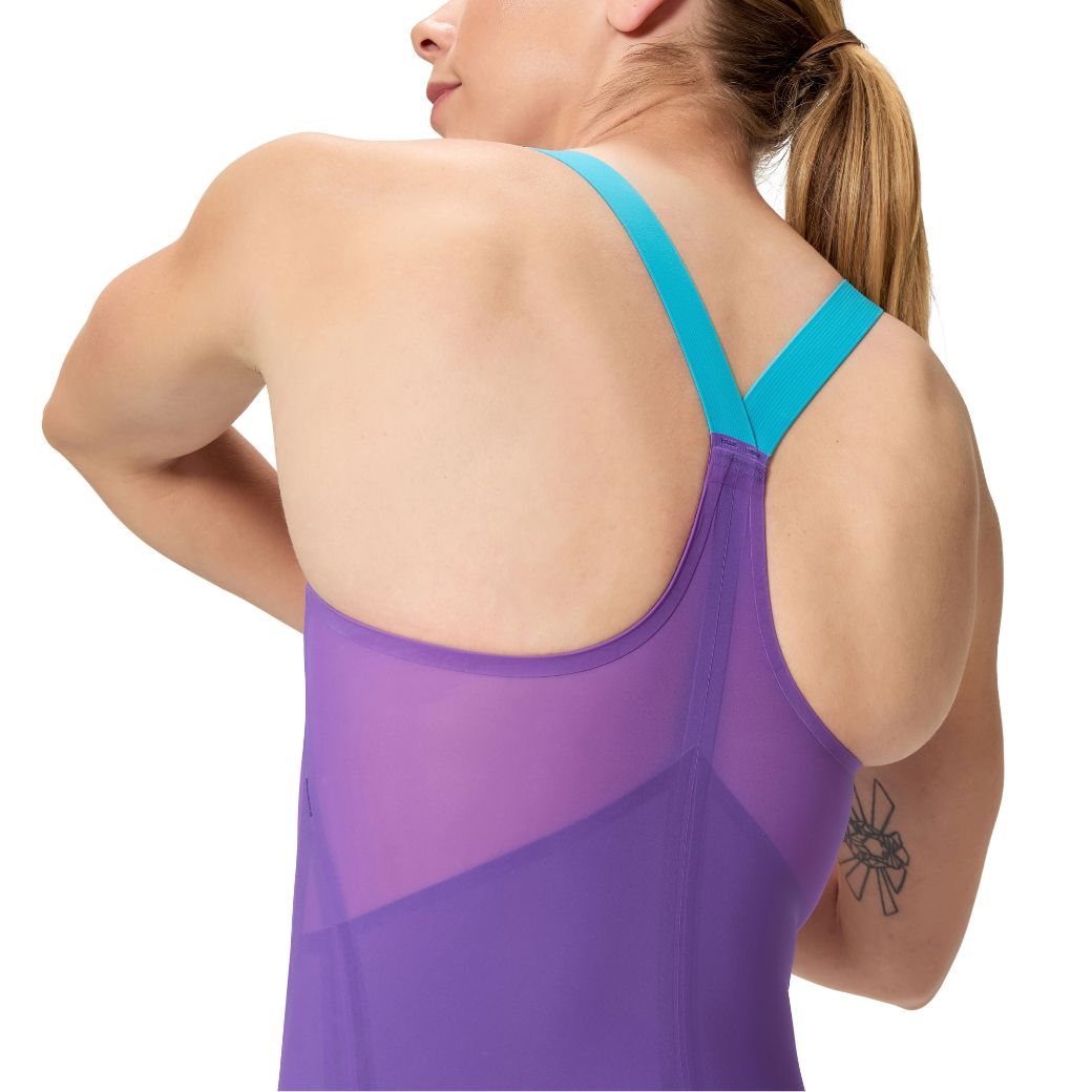 Speedo Fastskin LZR Pure Valor 2.0 Closed Back Galaxy Grape Mayan Blue
