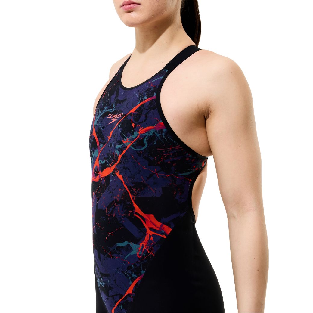 Speedo Fastskin LZR Pure Valor 2.0 Open Back Black Ember Black
