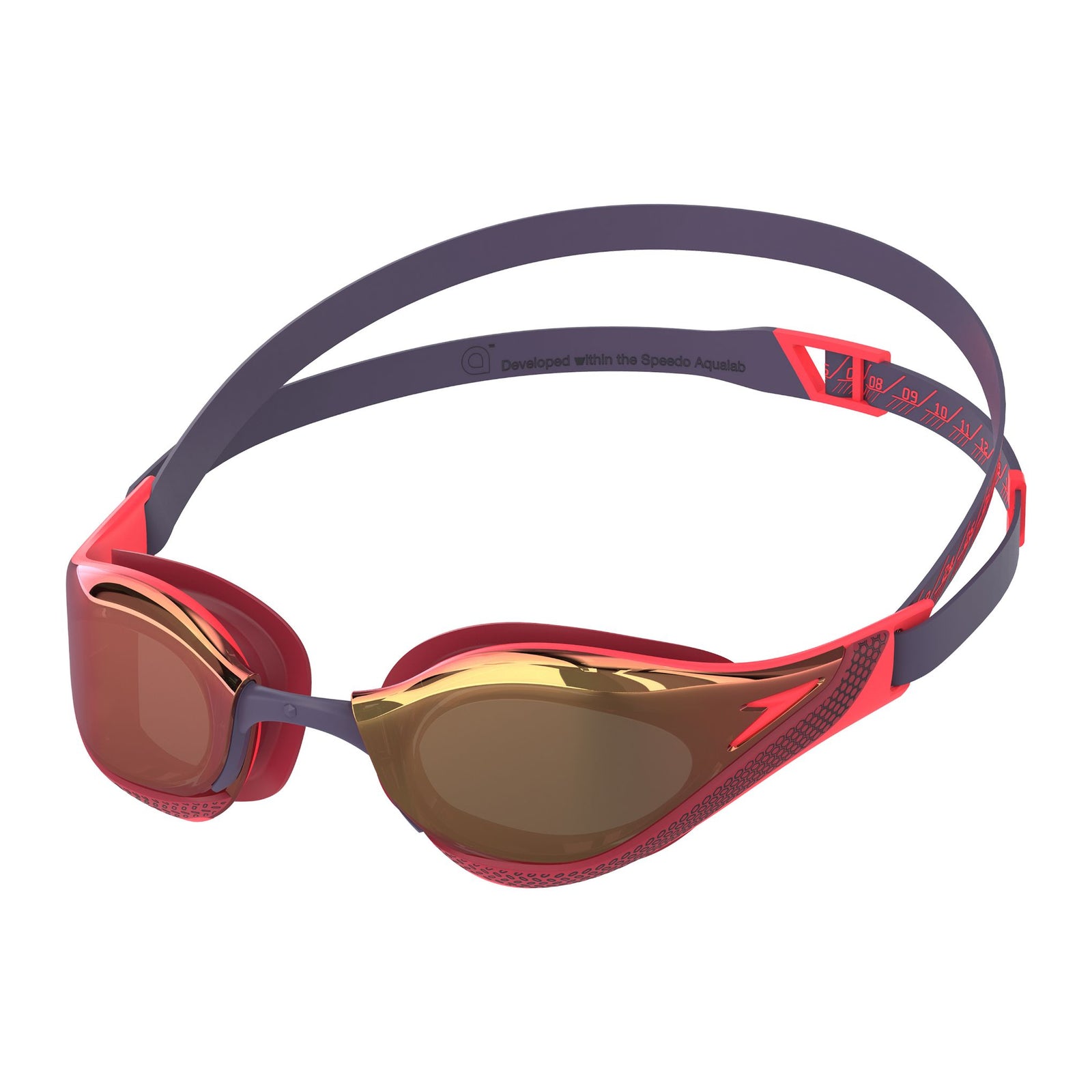 Speedo Fastskin Pure Focus Mirrored Regal Red Smoke Race Flare