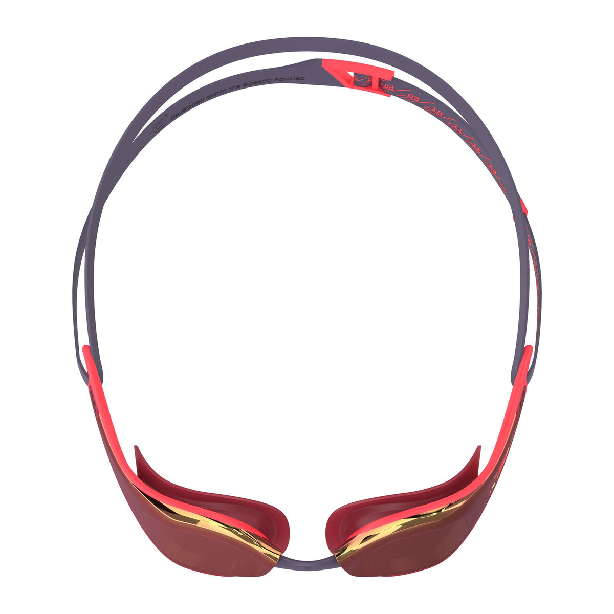 Speedo Fastskin Pure Focus Mirrored Regal Red Smoke Race Flare