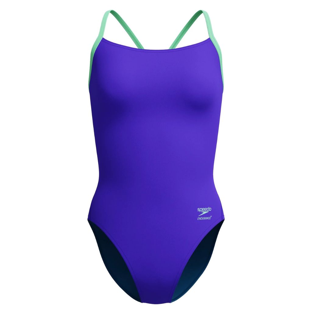 Speedo Solid Flyback 2.0 Indigo Glow Alfalfa Green