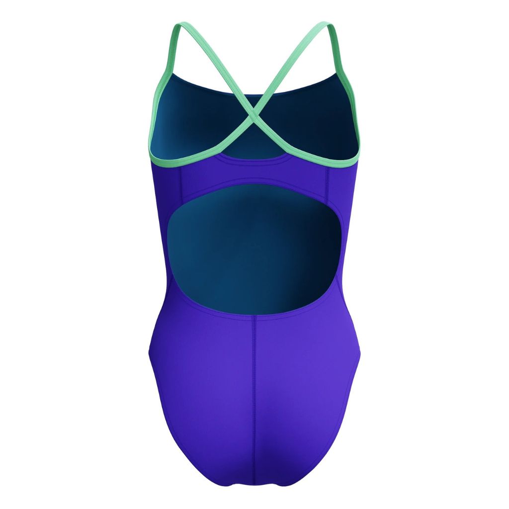 Speedo Solid Flyback 2.0 Indigo Glow Alfalfa Green