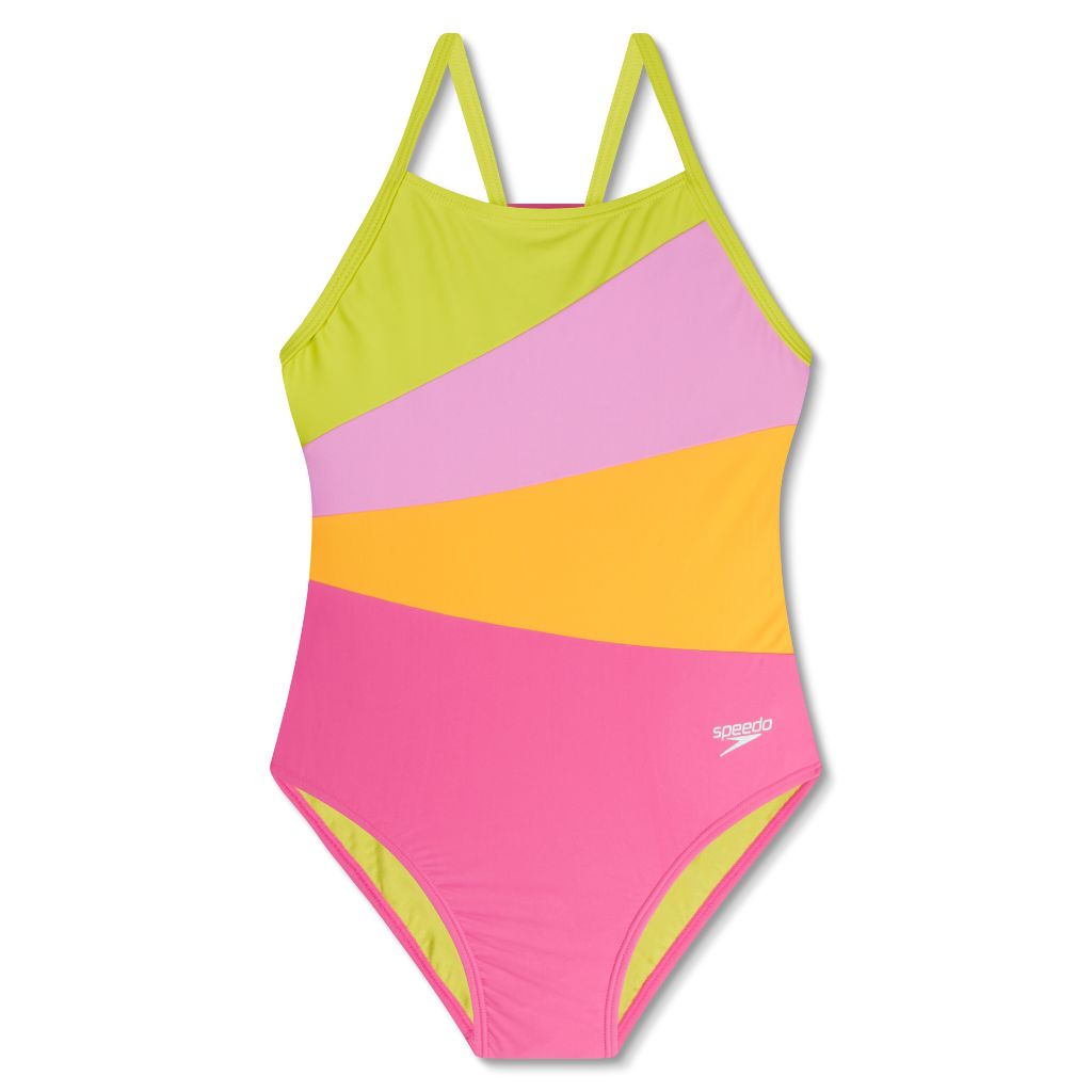 Speedo Girl's New Radiating Splice Pink
