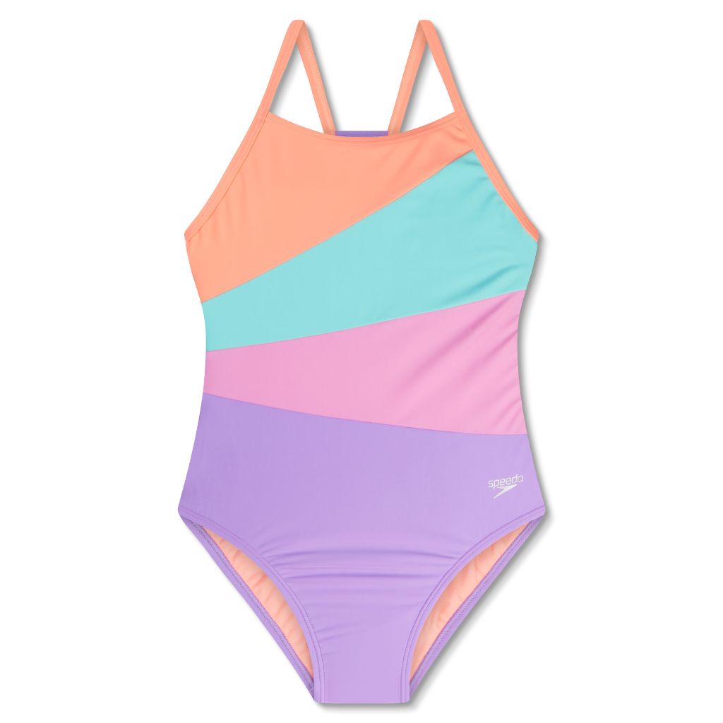 Speedo Girl's New Radiating Splice Purple