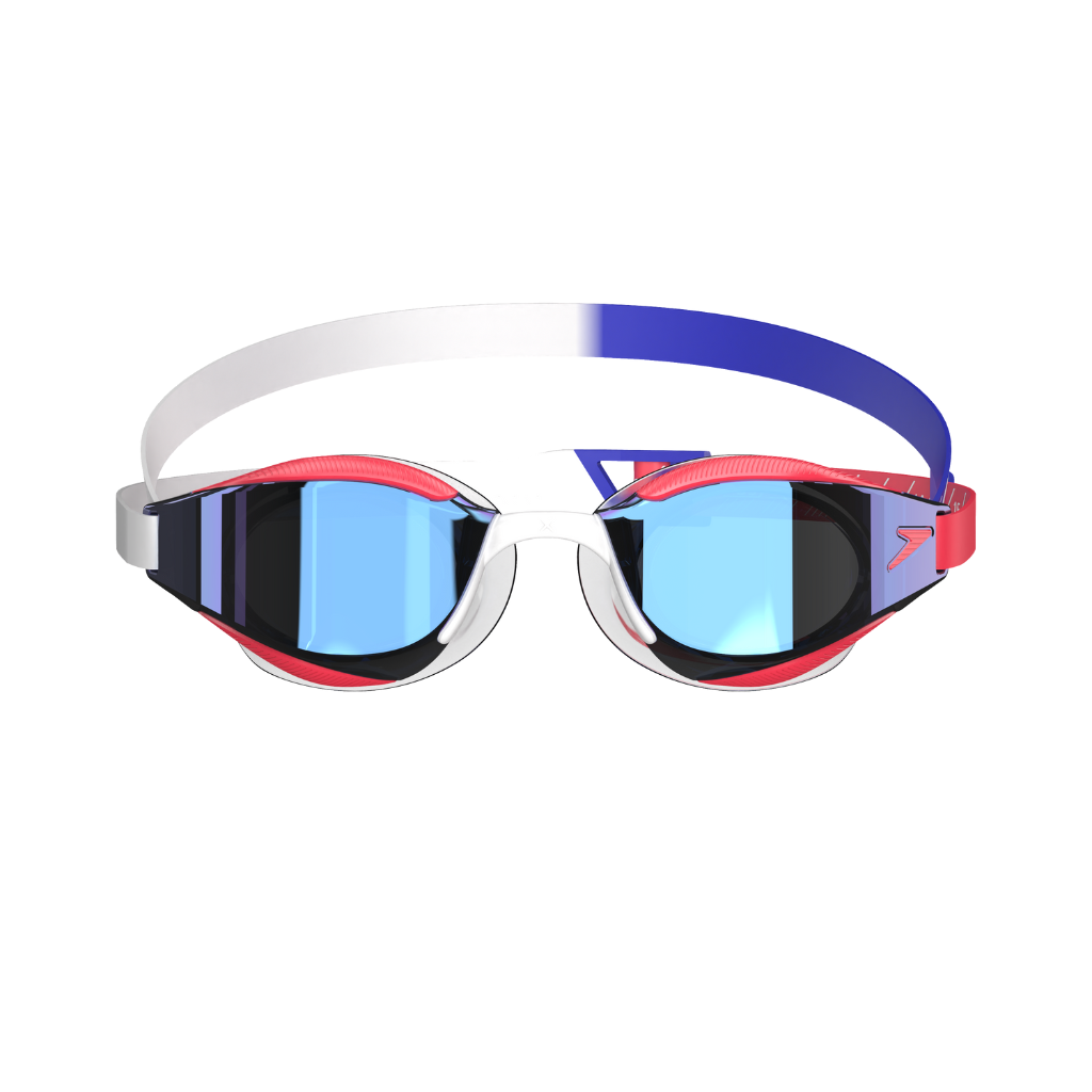 Speedo Hyper Elite Goggle Red White Blue