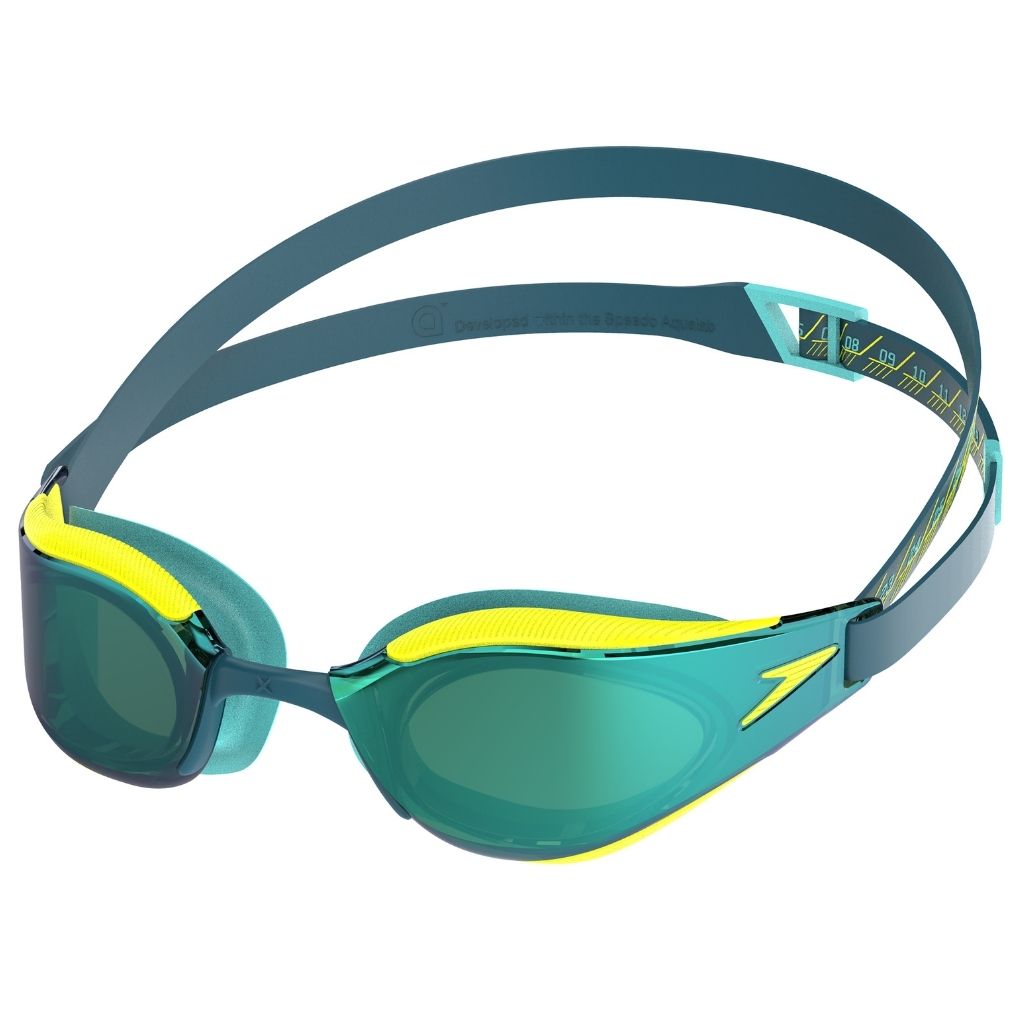 Speedo Fastskin Hyper Elite Mirror Hyper Yellow Steel Emerald