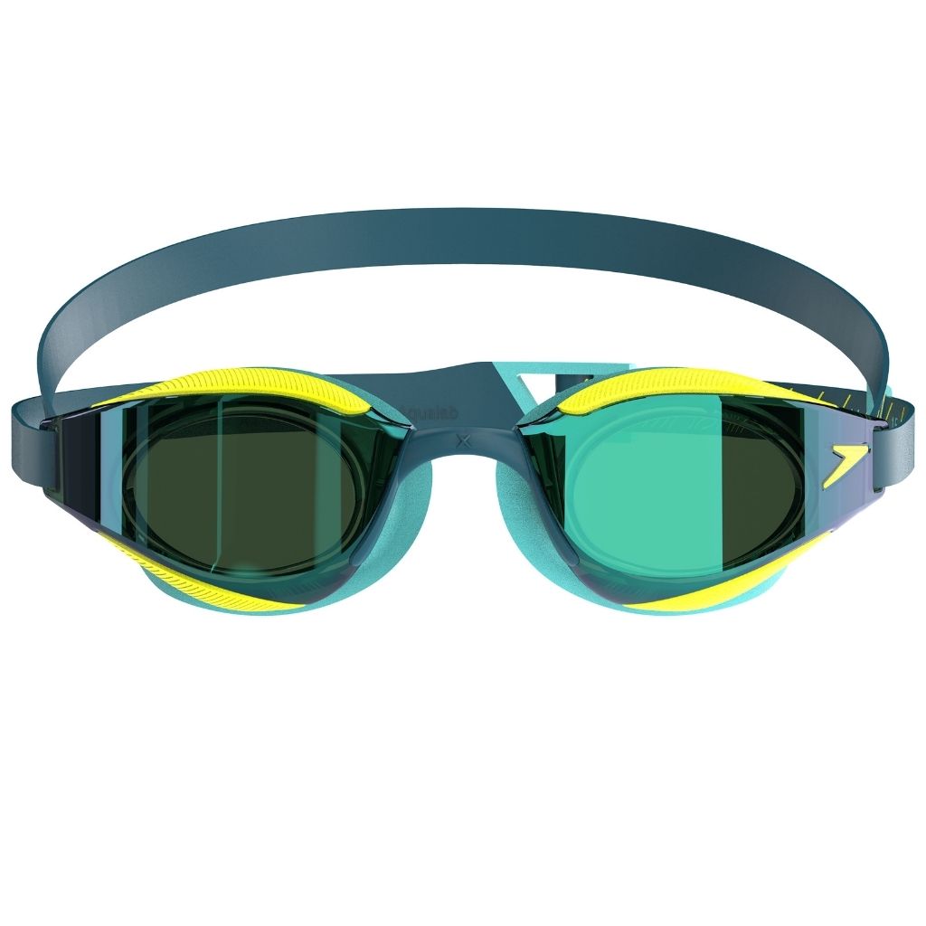 speedo fastskin goggles Speedo Fastskin Hyper Elite Mirror Hyper Yellow Steel Emerald