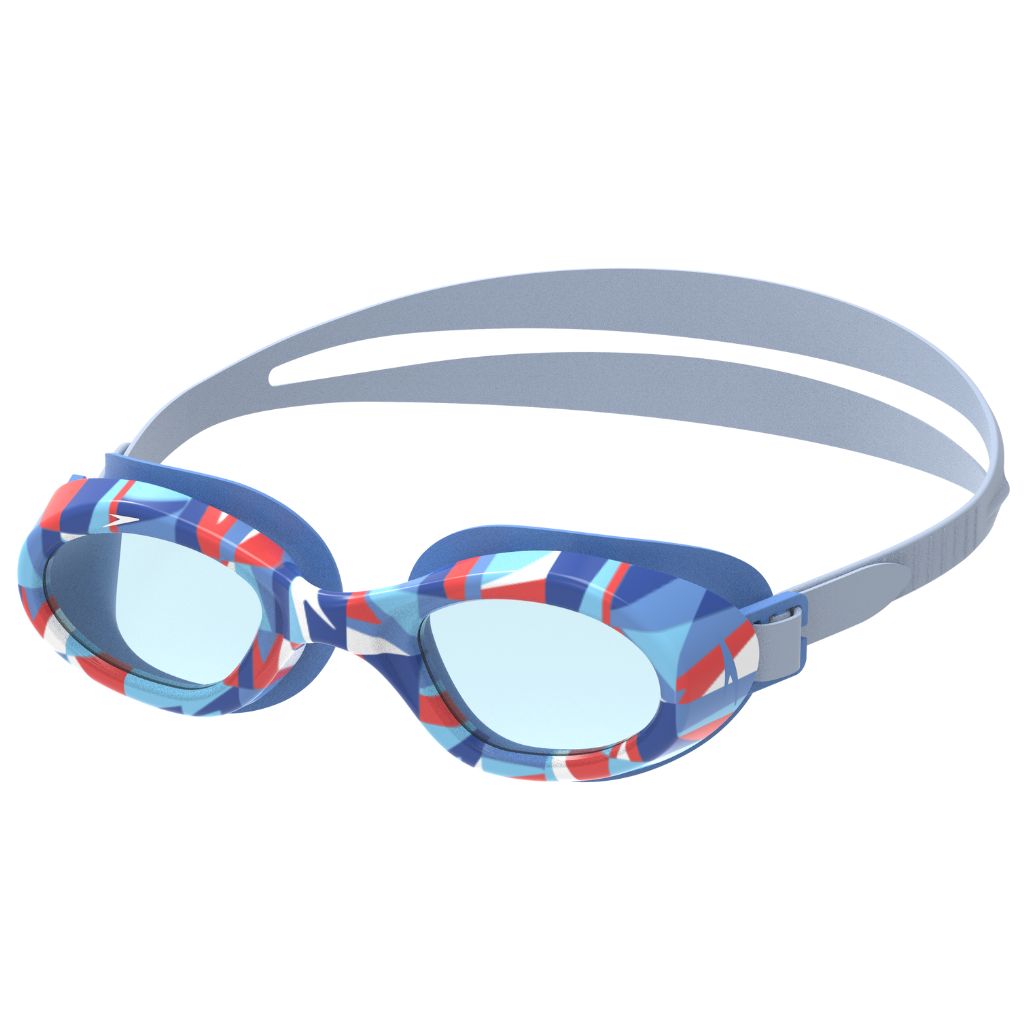 Speedo Junior Printed Futura Hydrospex Legend Red Patchwork Boom Celeste