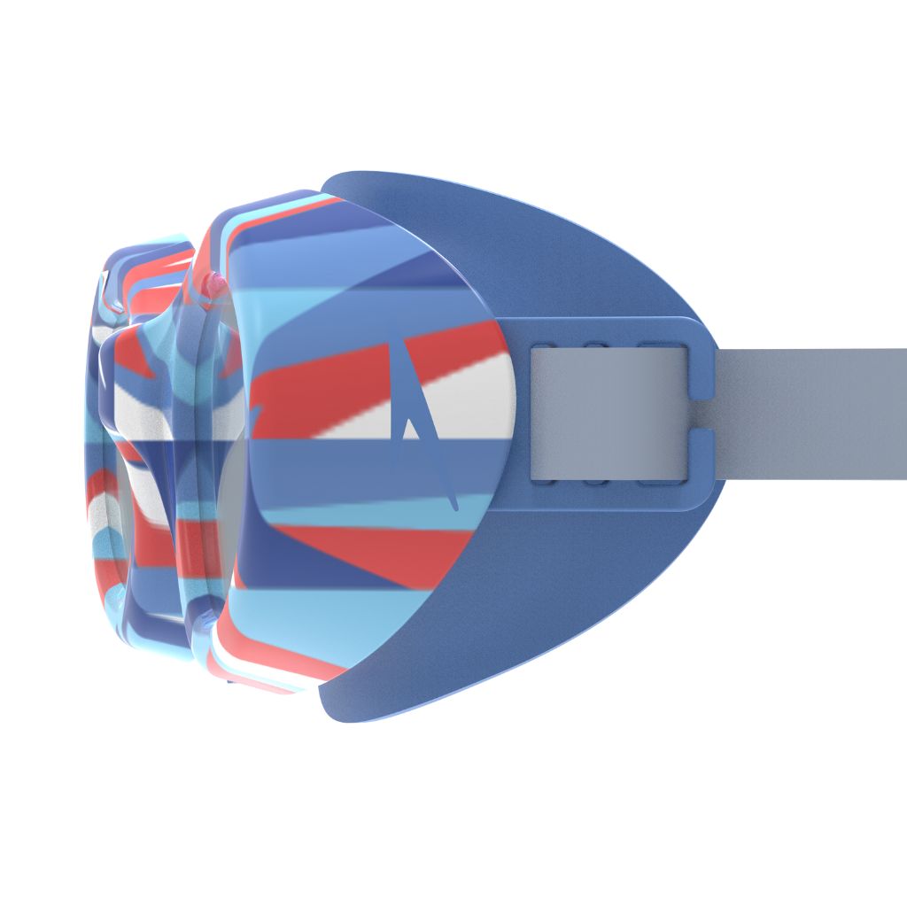 Speedo Junior Printed Futura Hydrospex Legend Red Patchwork Boom Celeste