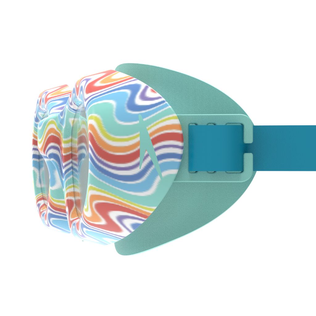 Speedo Junior Printed Futura Hydrospex Rainbow Clear