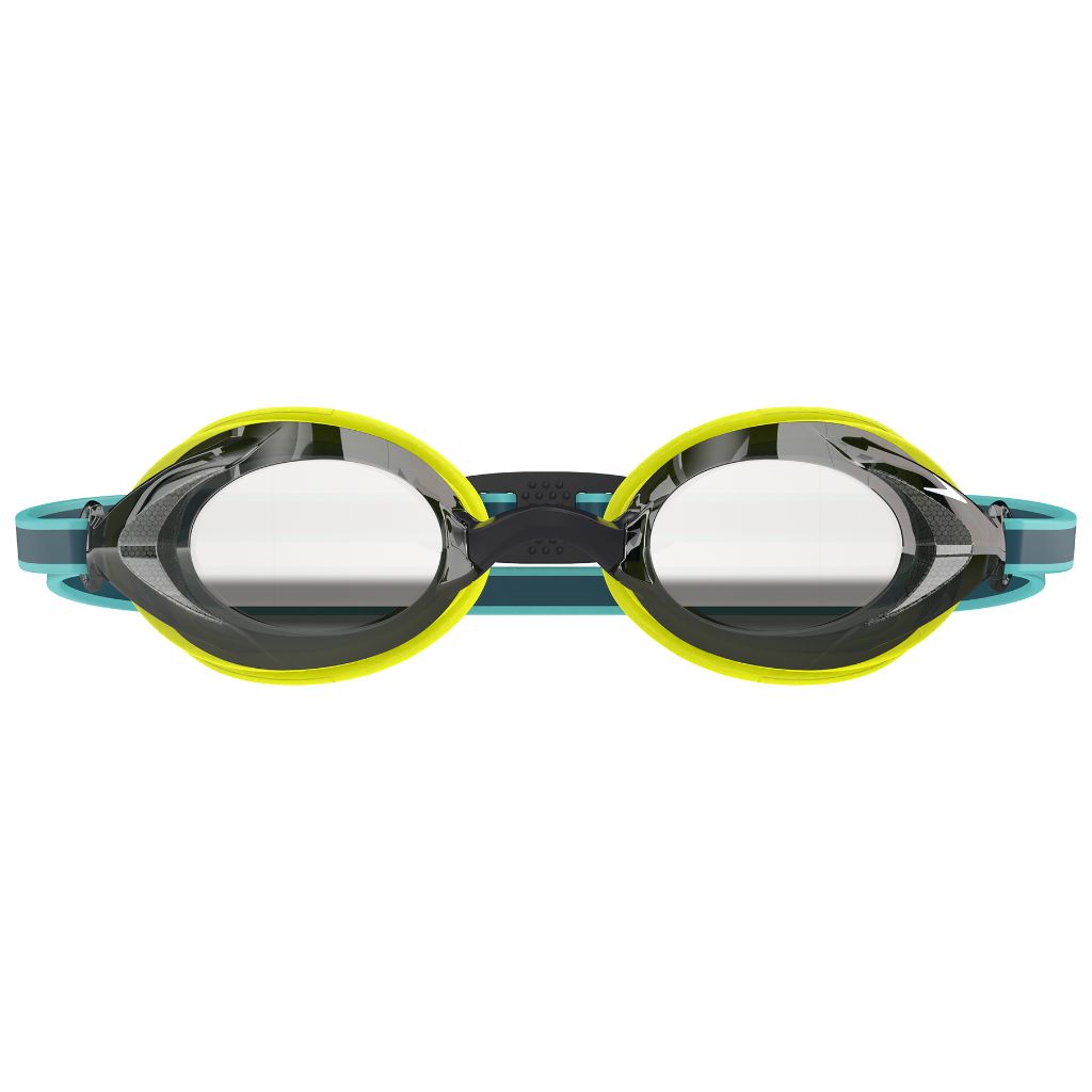 Speedo Junior Vanquisher 3.0 Mirrored Hyper Yellow Smoke Silver Swim Goggle