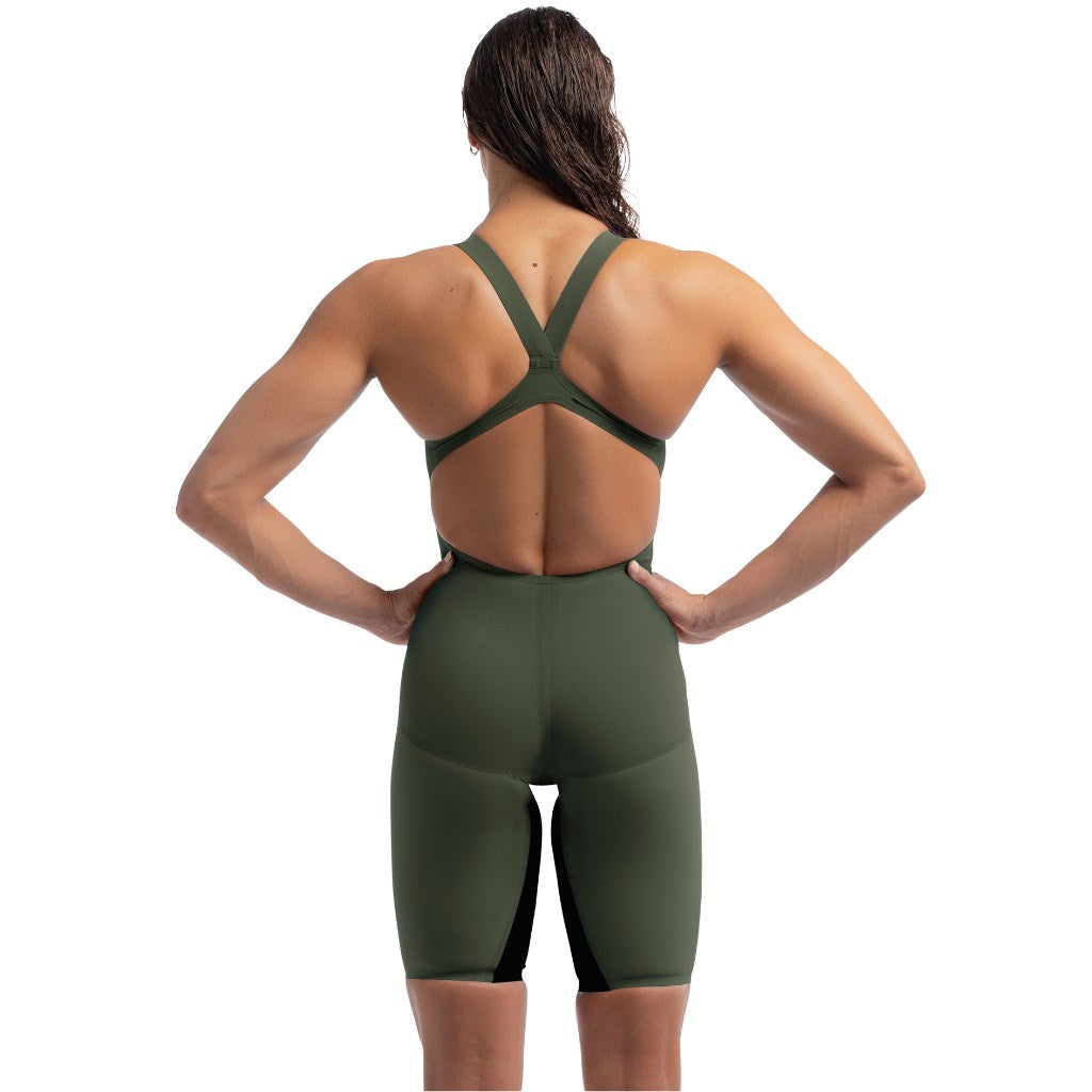 Speedo LZR Pure Valor 2.0 Open Back Country Green