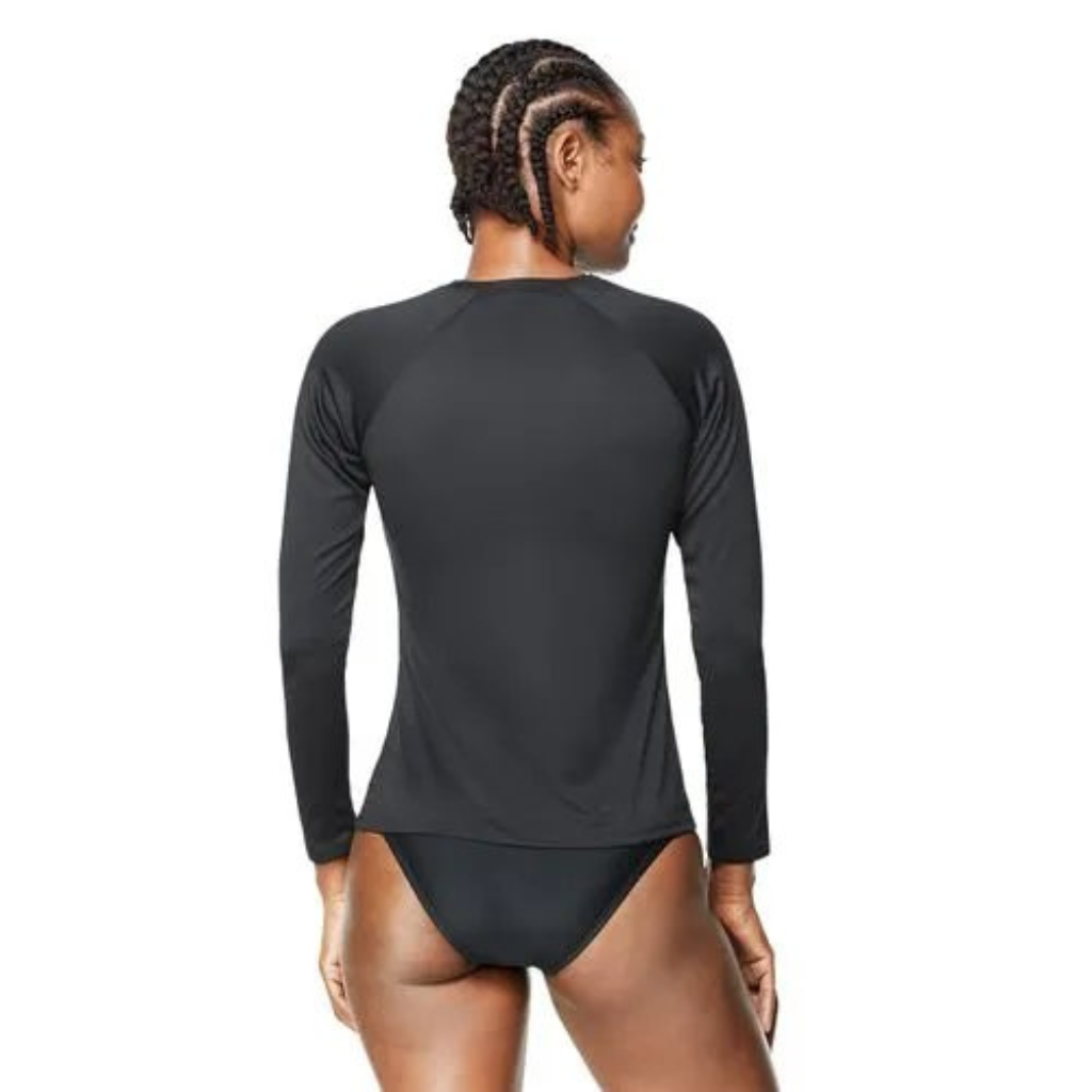 Speedo Long Sleeve Swim Tee - Black