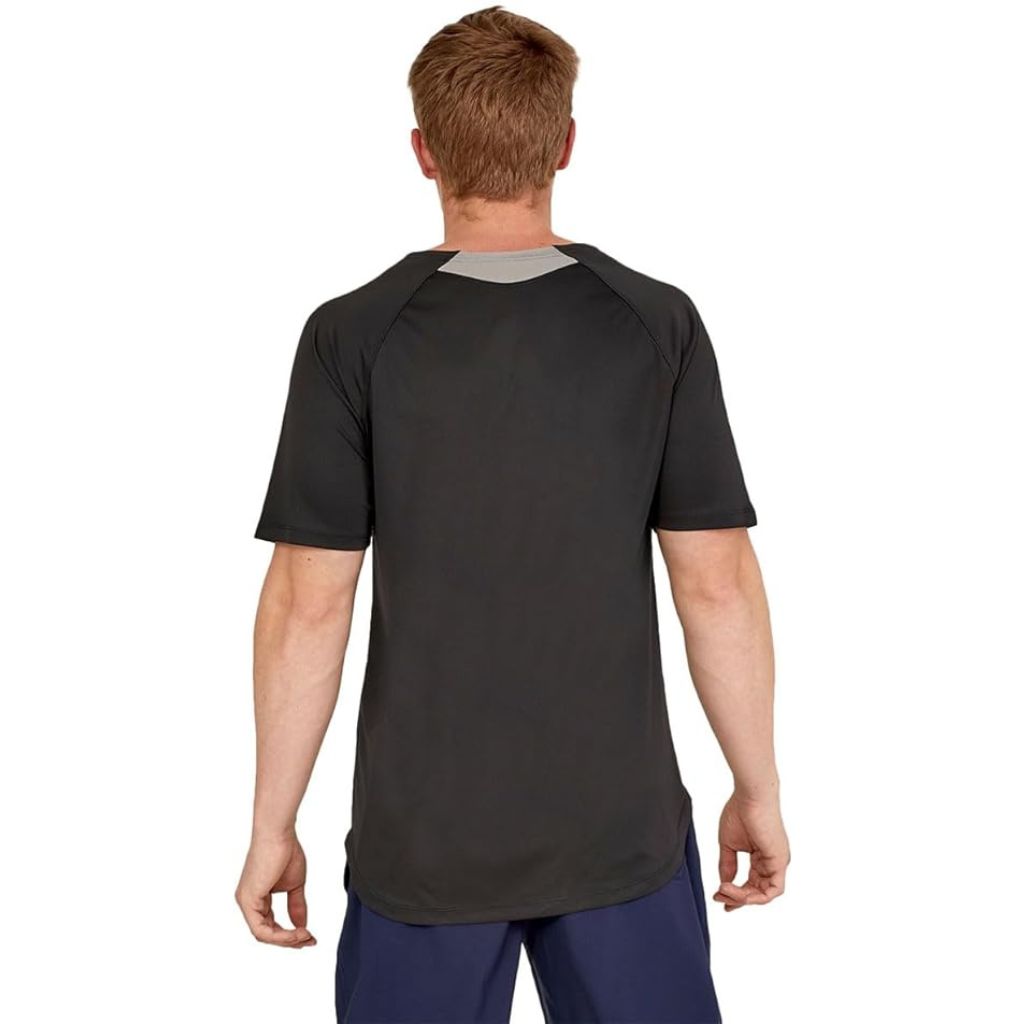 Speedo Men&#39;s Standard UV Swim Shirt Short Sleeve Fitness Rashguard Black