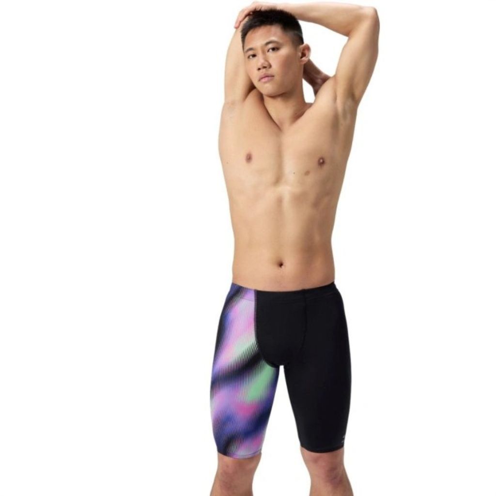 Speedo One Leg Printed Jammer Blurry Lines