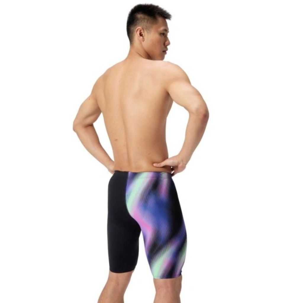 Speedo One Leg Printed Jammer Blurry Lines