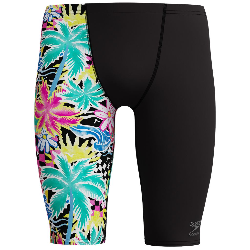 Speedo One Leg Printed Jammer Tropicana Black