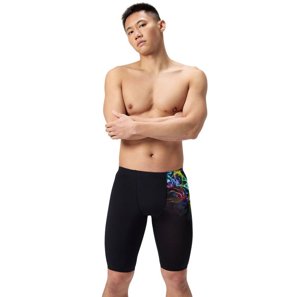 Speedo Placement Printed Jammer Static Volta Black