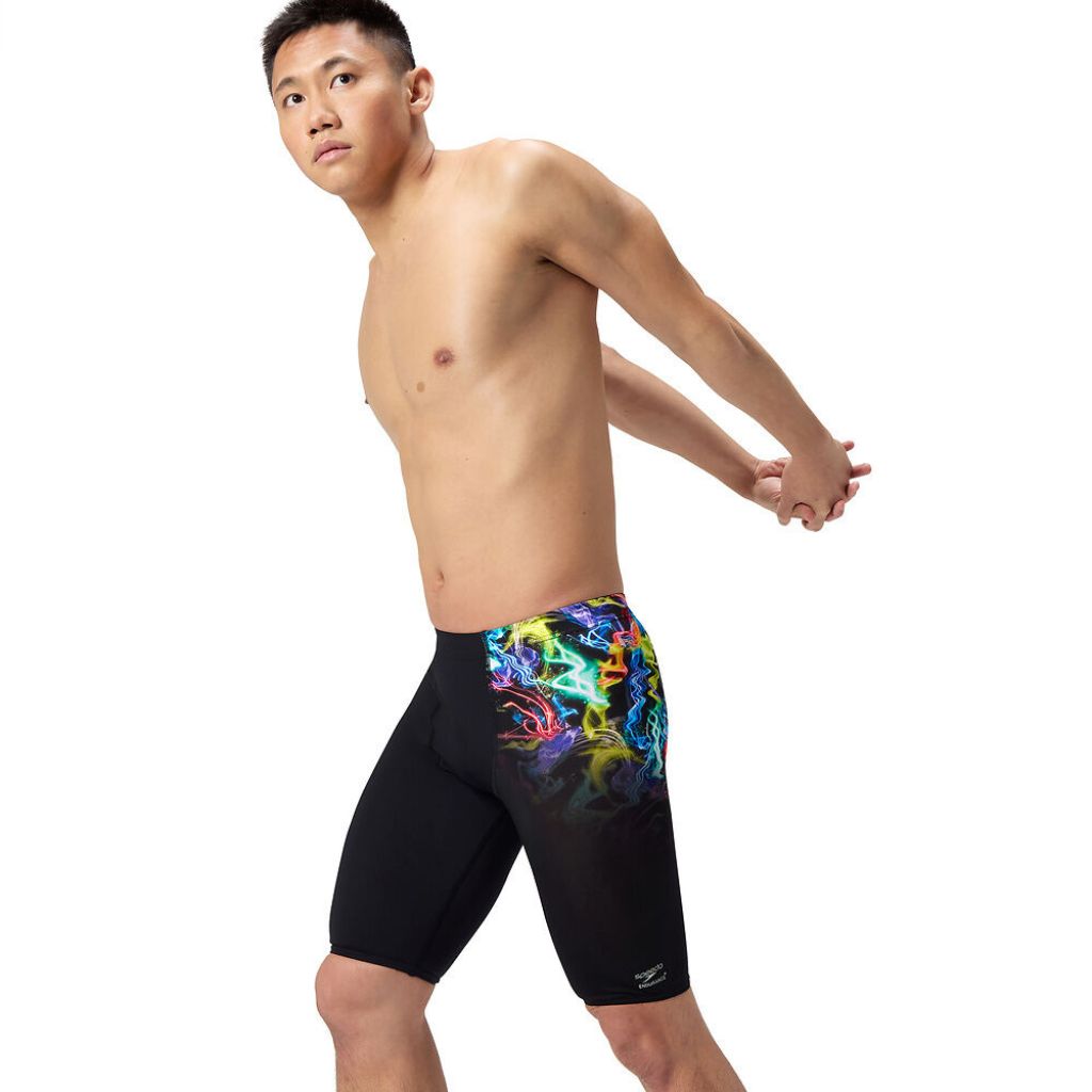 Speedo Placement Printed Jammer Static Volta Black