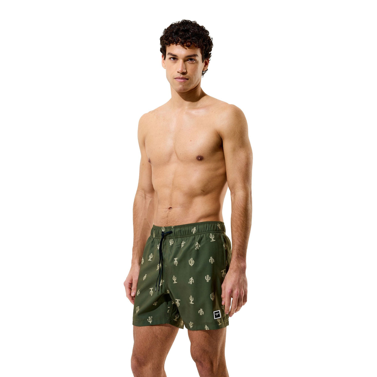 Speedo Print Redondo Edge Swim Short Deep Olive