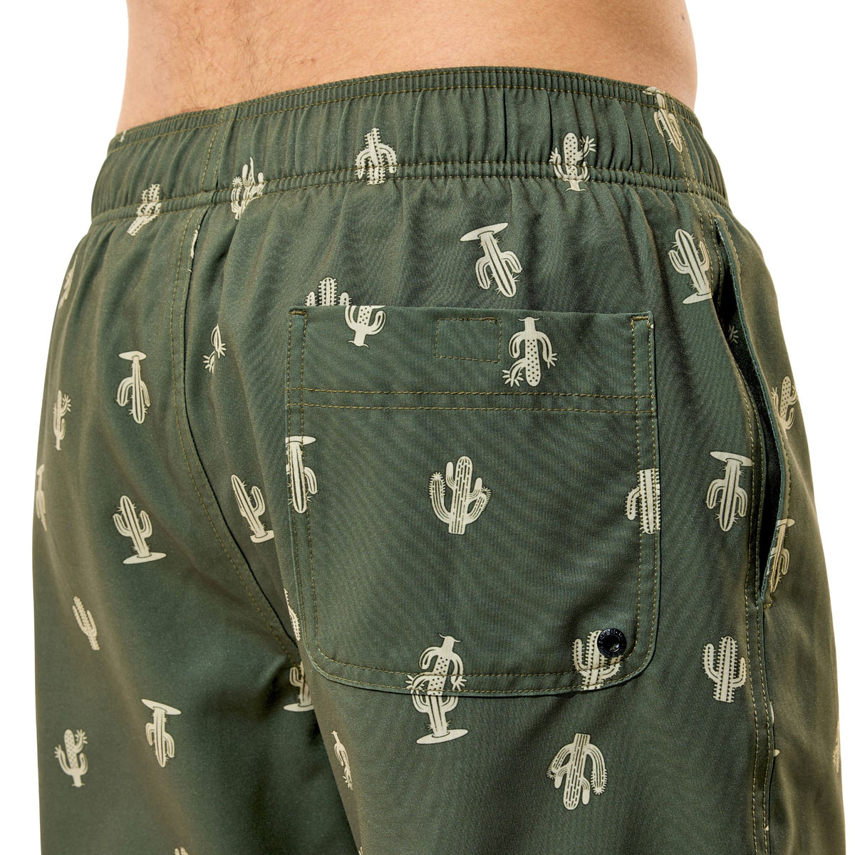 Speedo Print Redondo Edge Swim Short Deep Olive