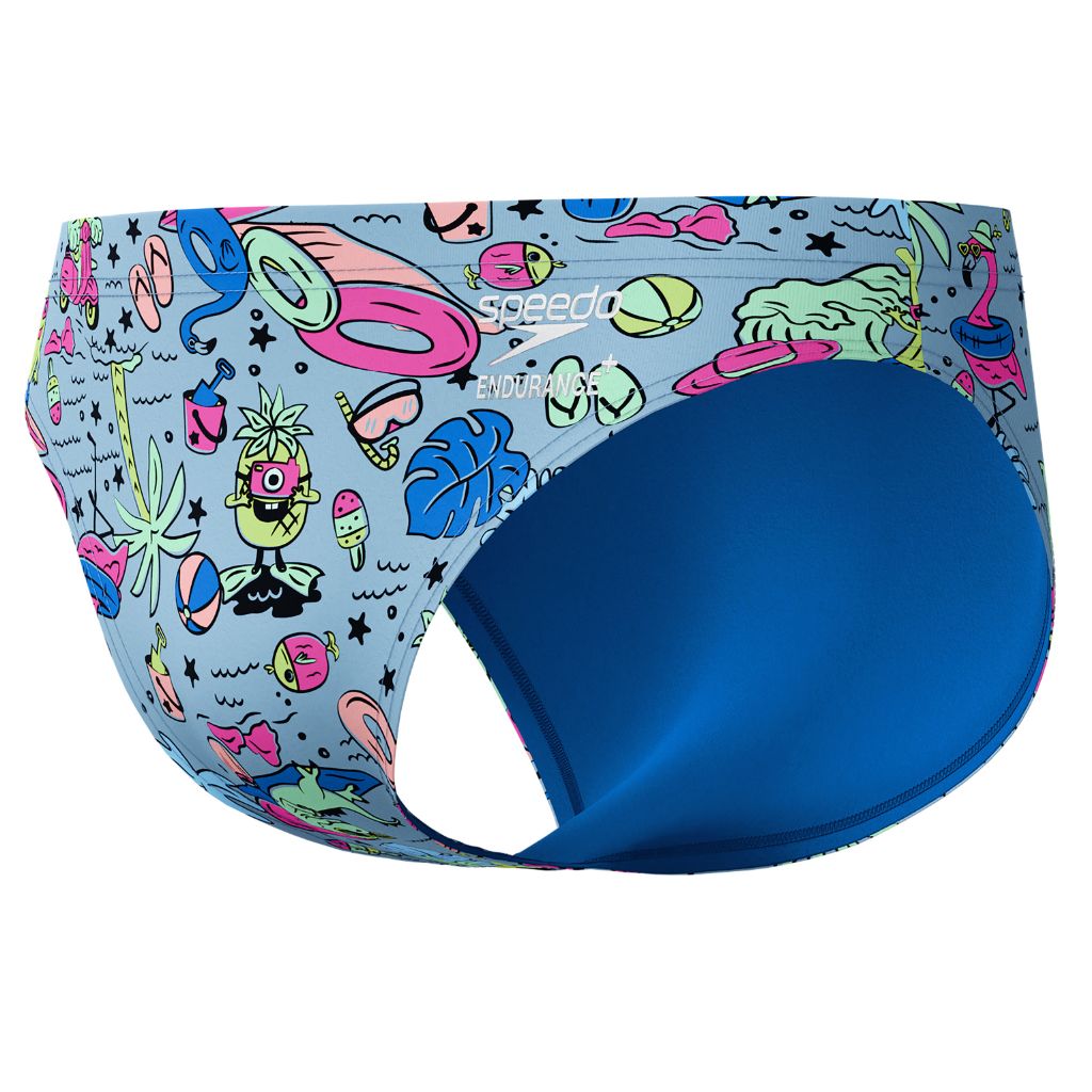 Speedo Printed Brief Electric Luau Arcadia Blue
