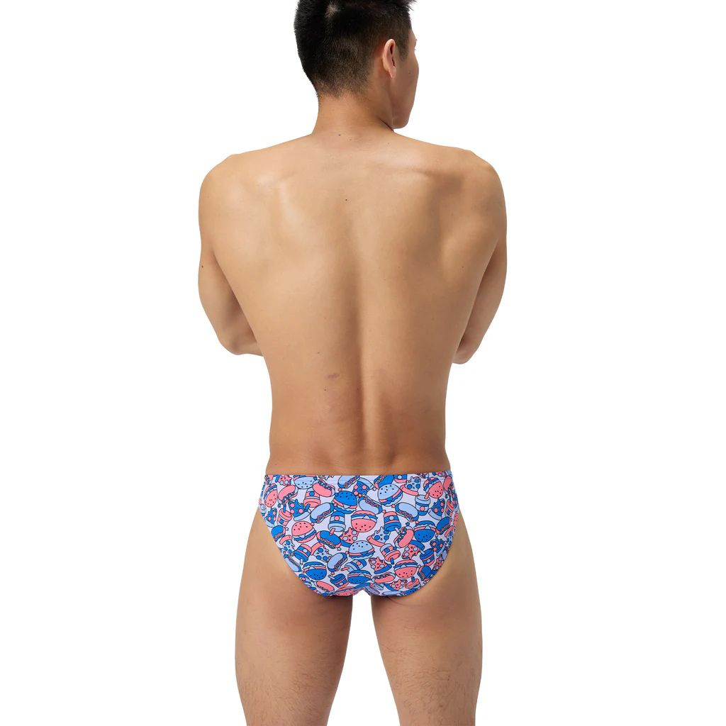 Speedo Printed Brief Fast Lane Feast Lagoon Blue