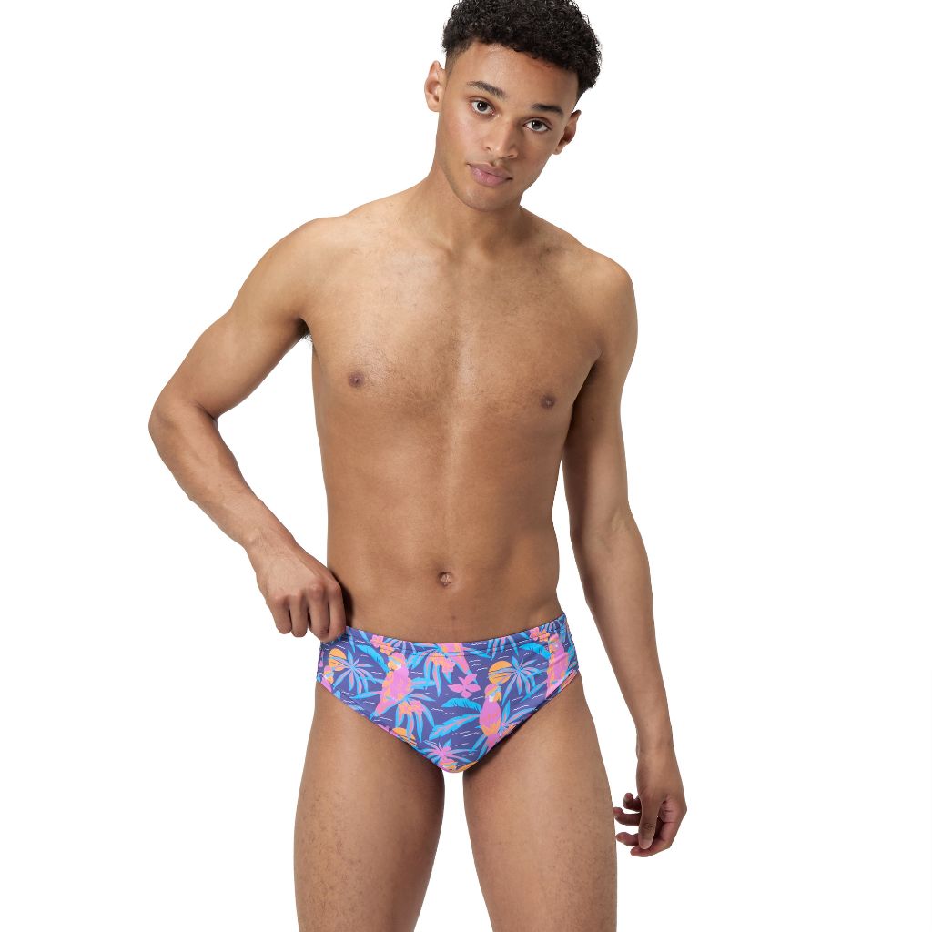 Speedo Printed One Brief Parrot Party Hapuna Blue