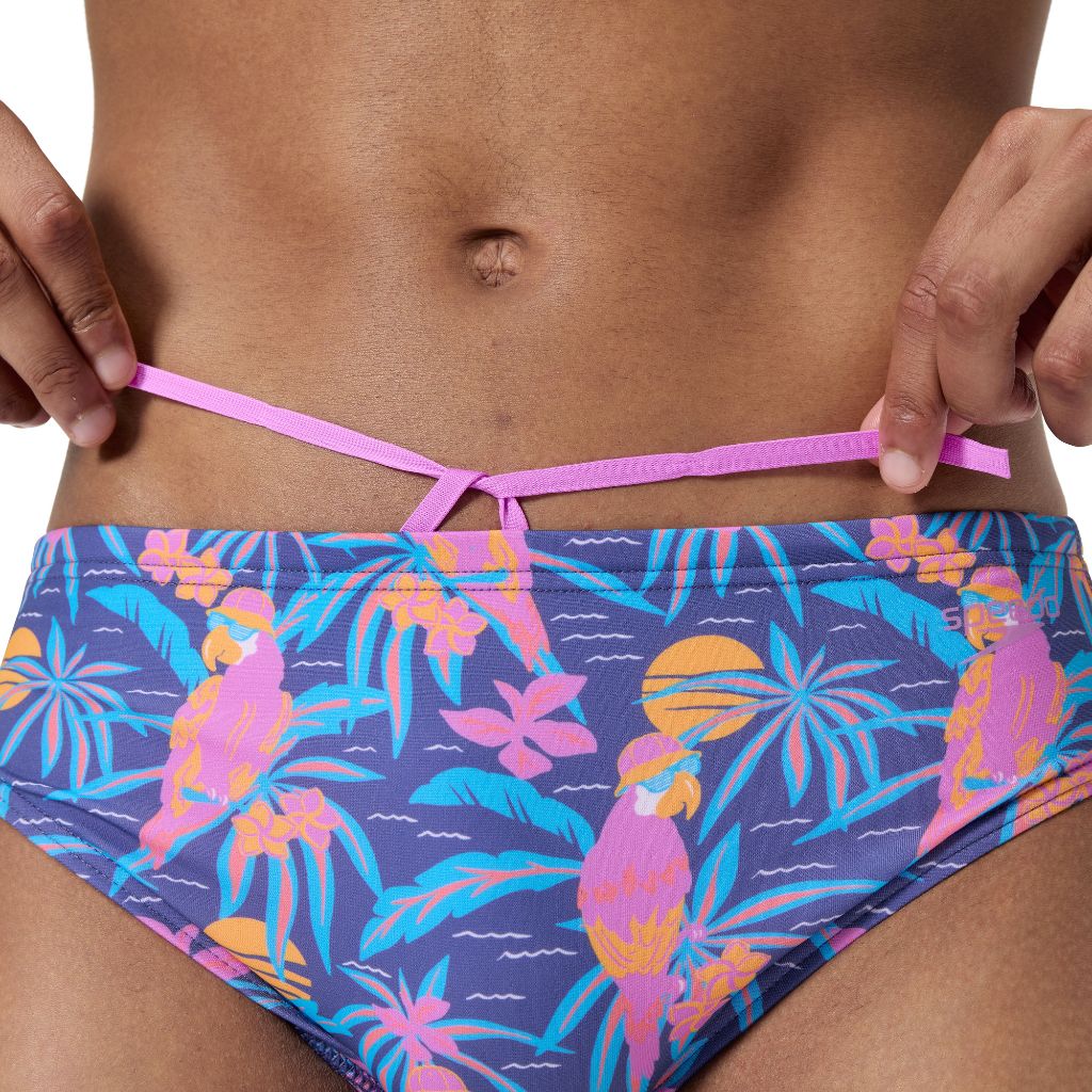 Speedo Printed One Brief Parrot Party Hapuna Blue