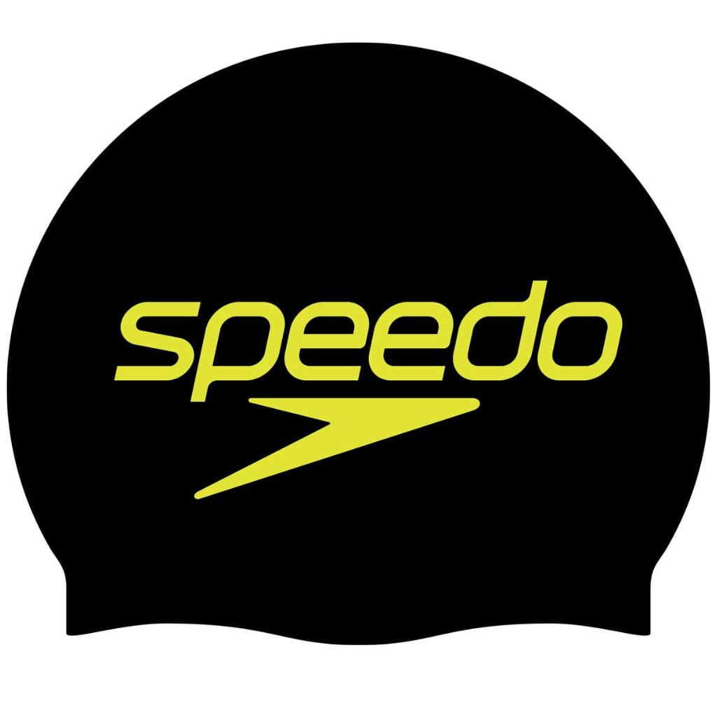 Speedo Printed Silicone Black Stacked Logo