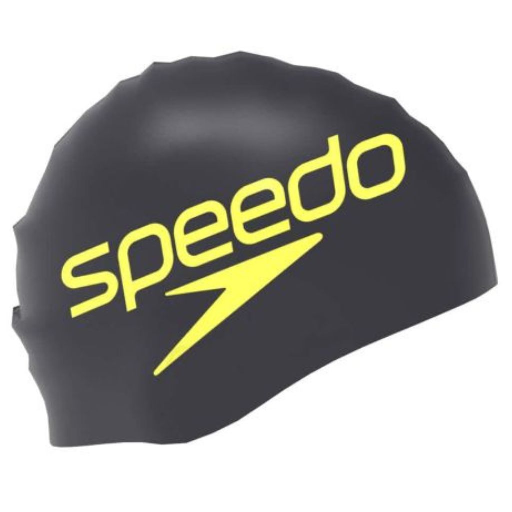 Speedo Printed Silicone Black Stacked Logo