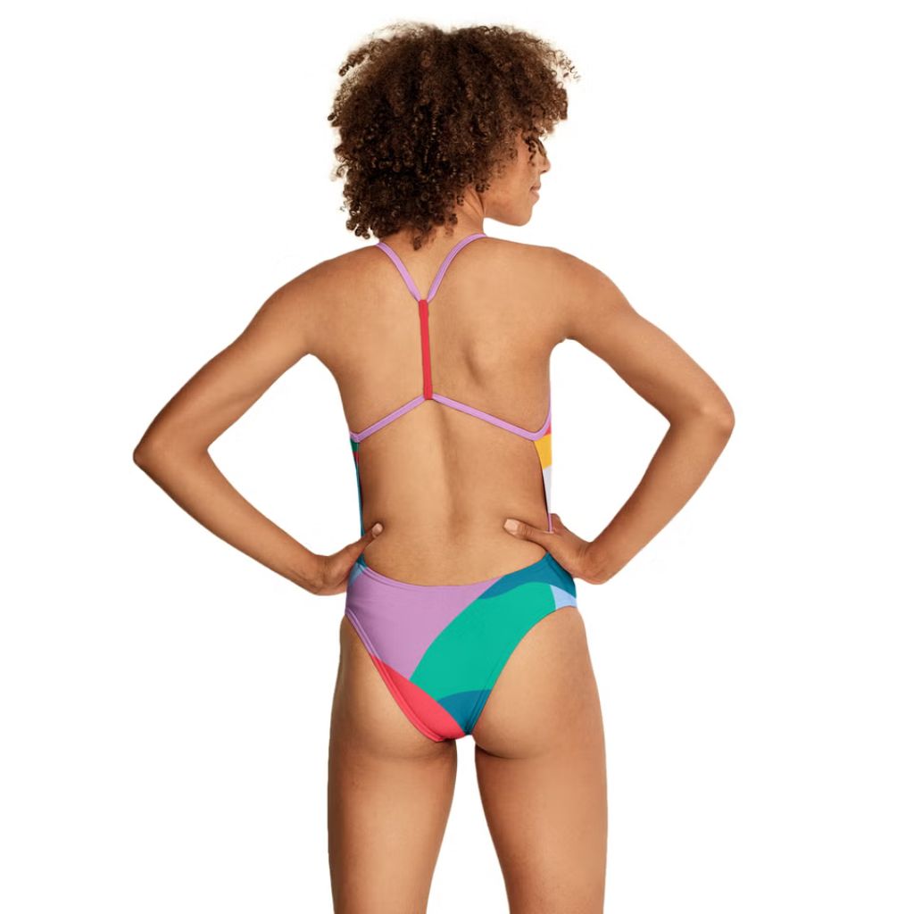 Speedo Printed T Back Block Geo