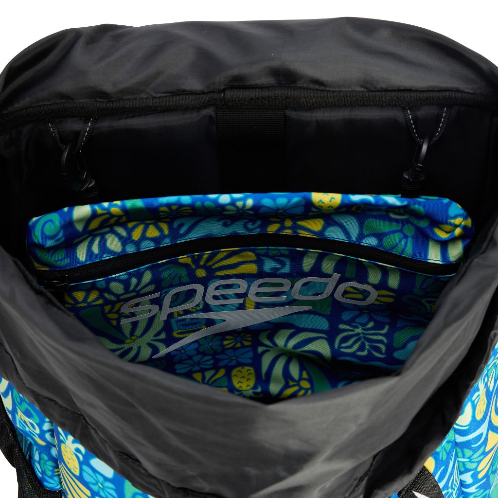 Speedo Printed Team Bag 35L Summer Stamp Deep Sapphire