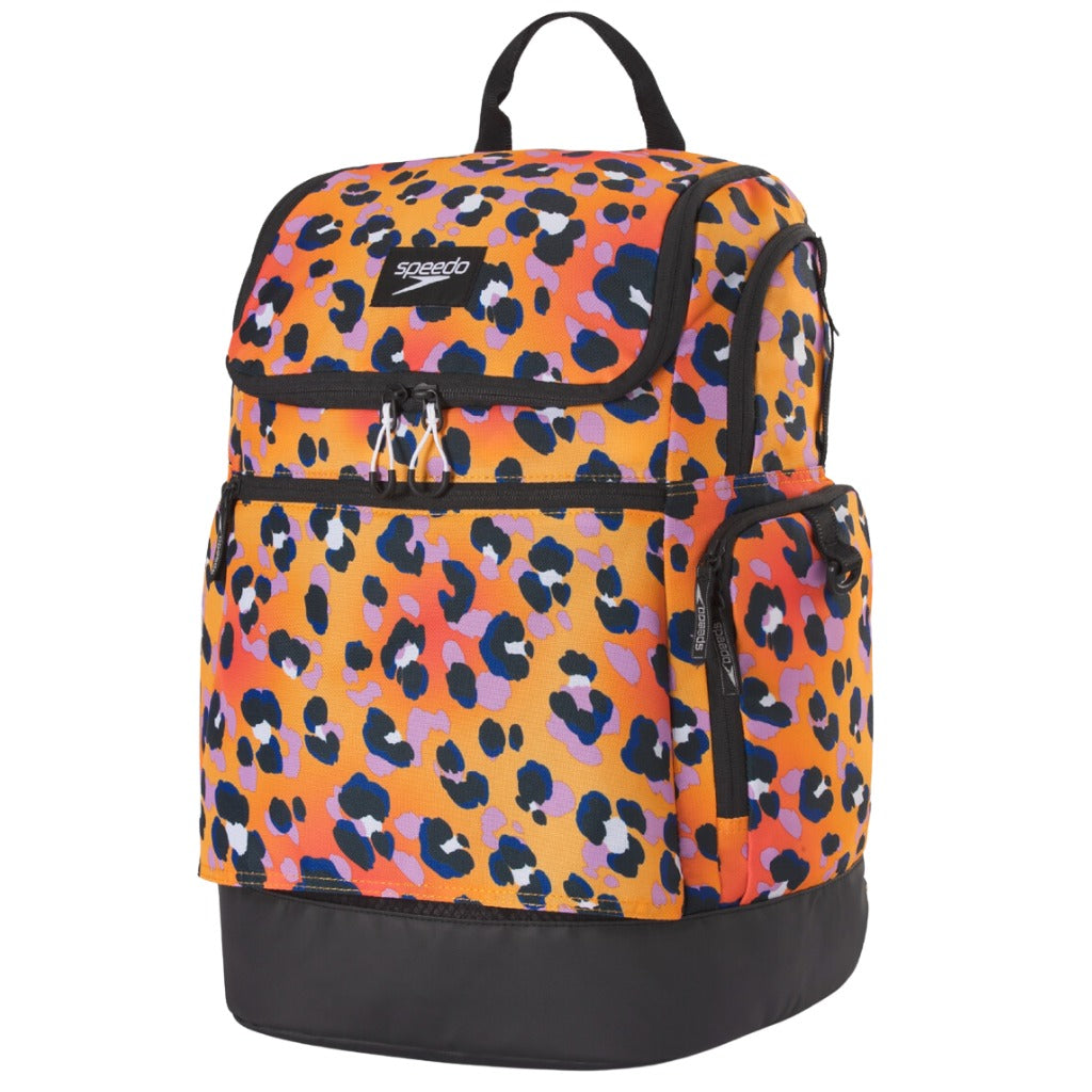 Speedo Printed Teamster Backpack - Cheetah Orange Pop