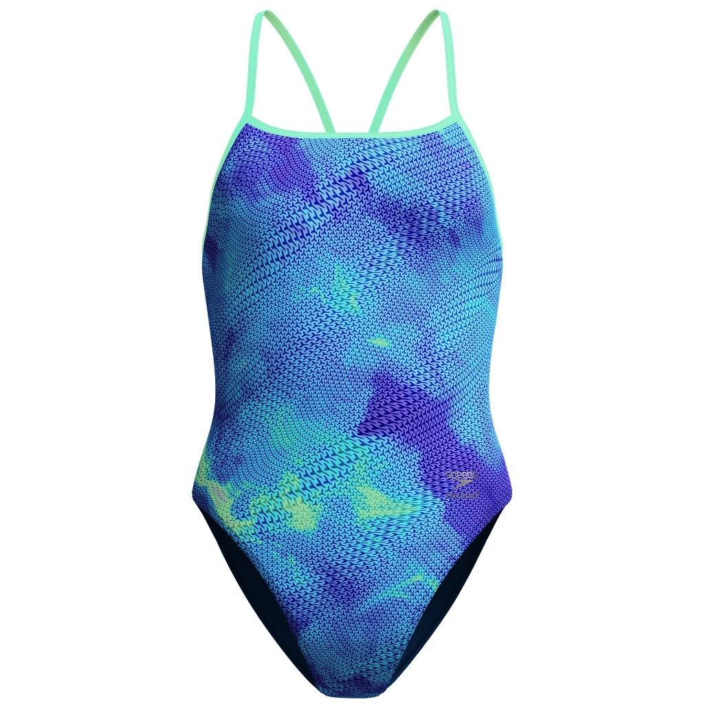 Speedo Printed Turnback Under Current Sugar Blue