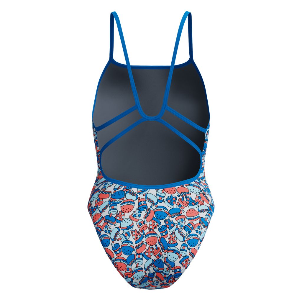 Speedo Printed Web Back Fast Lane Feast