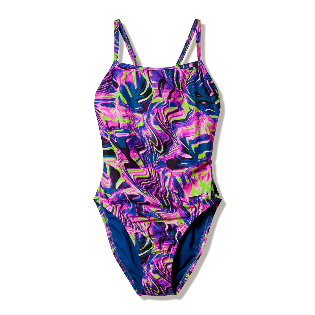 Speedo Printed Web Back Techno Jungle Orchid Shine