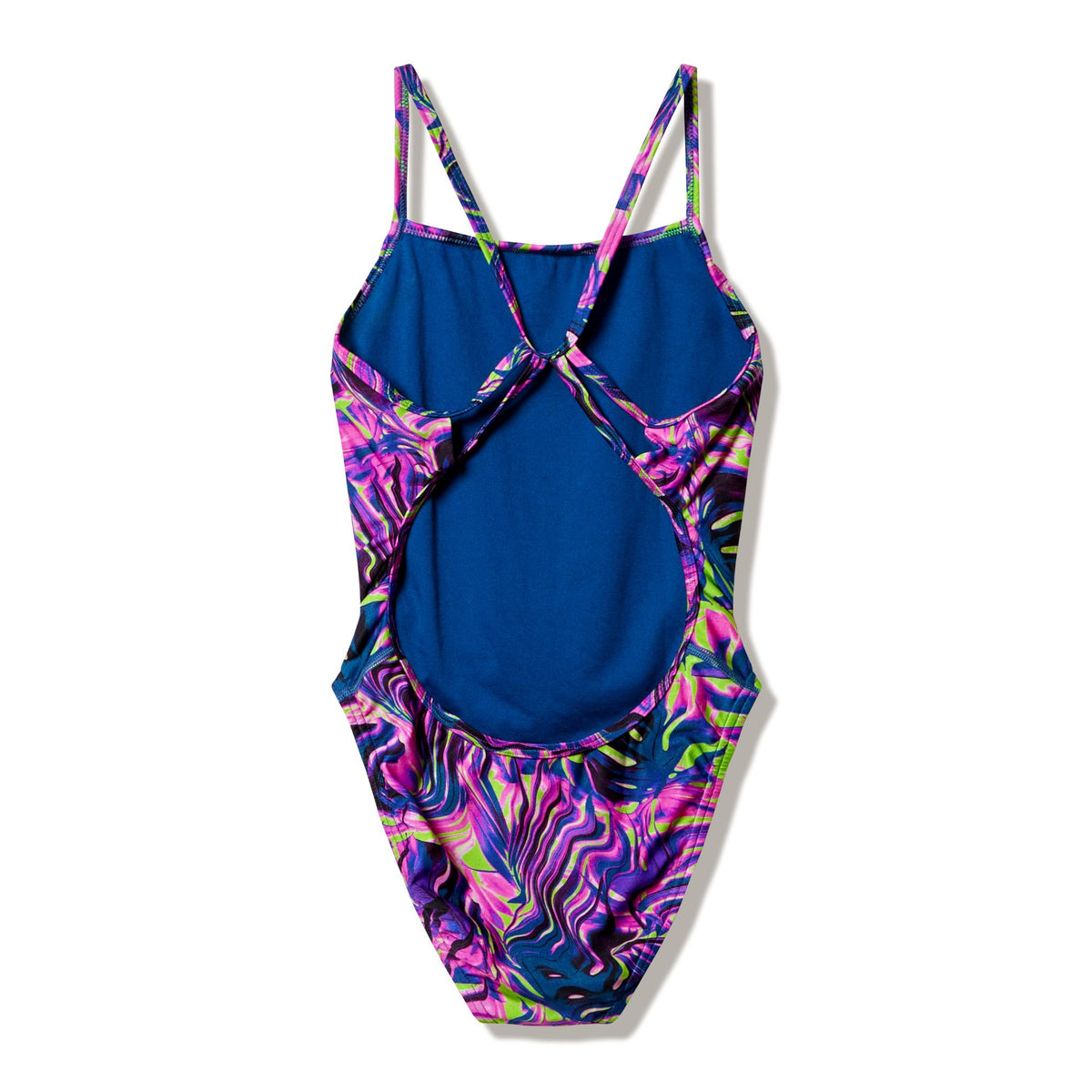 Speedo Printed Web Back Techno Jungle Orchid Shine