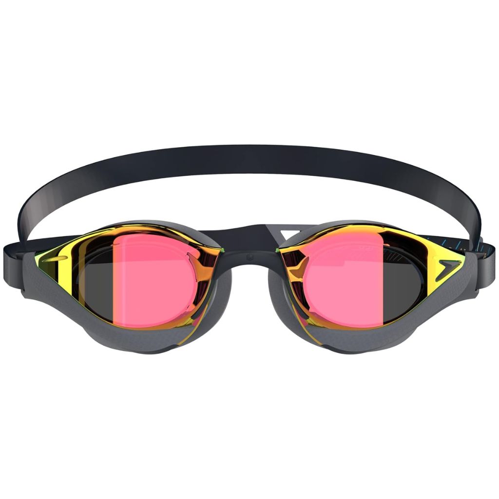 Speedo Fastskin Pure Focus Mirrored Black Cool Grey Ruby