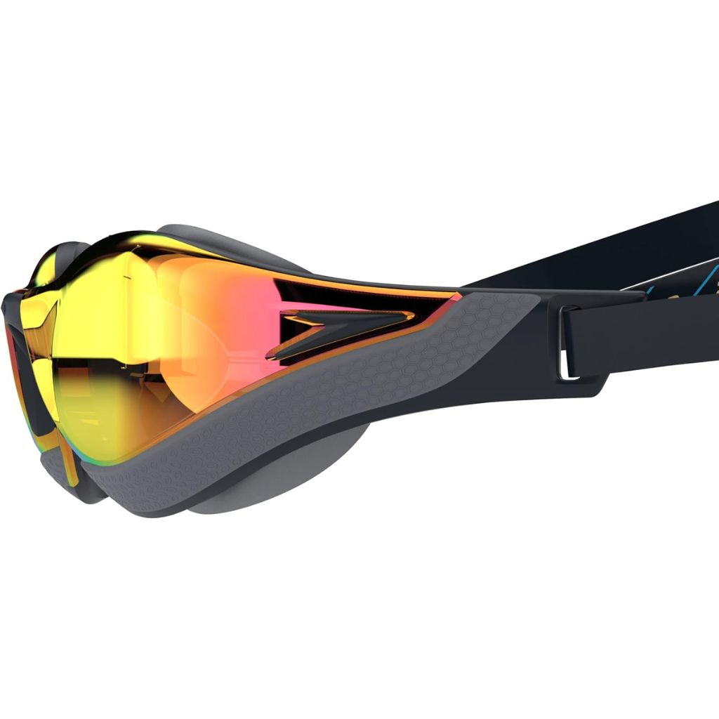 Speedo Fastskin Pure Focus Mirrored Black Cool Grey Ruby