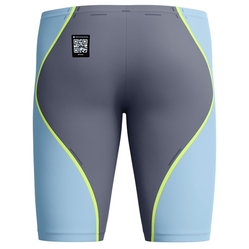 Speedo LZR Pure Intent 2.0 Jammer Grey Lead Acadia Blue Hyper Yellow