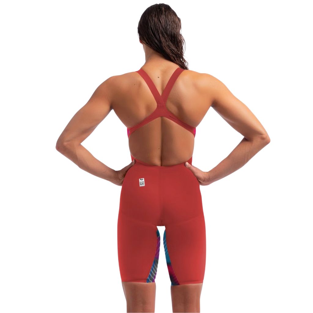 Speedo LZR Pure Valor 2.0 Open Back Red Blue