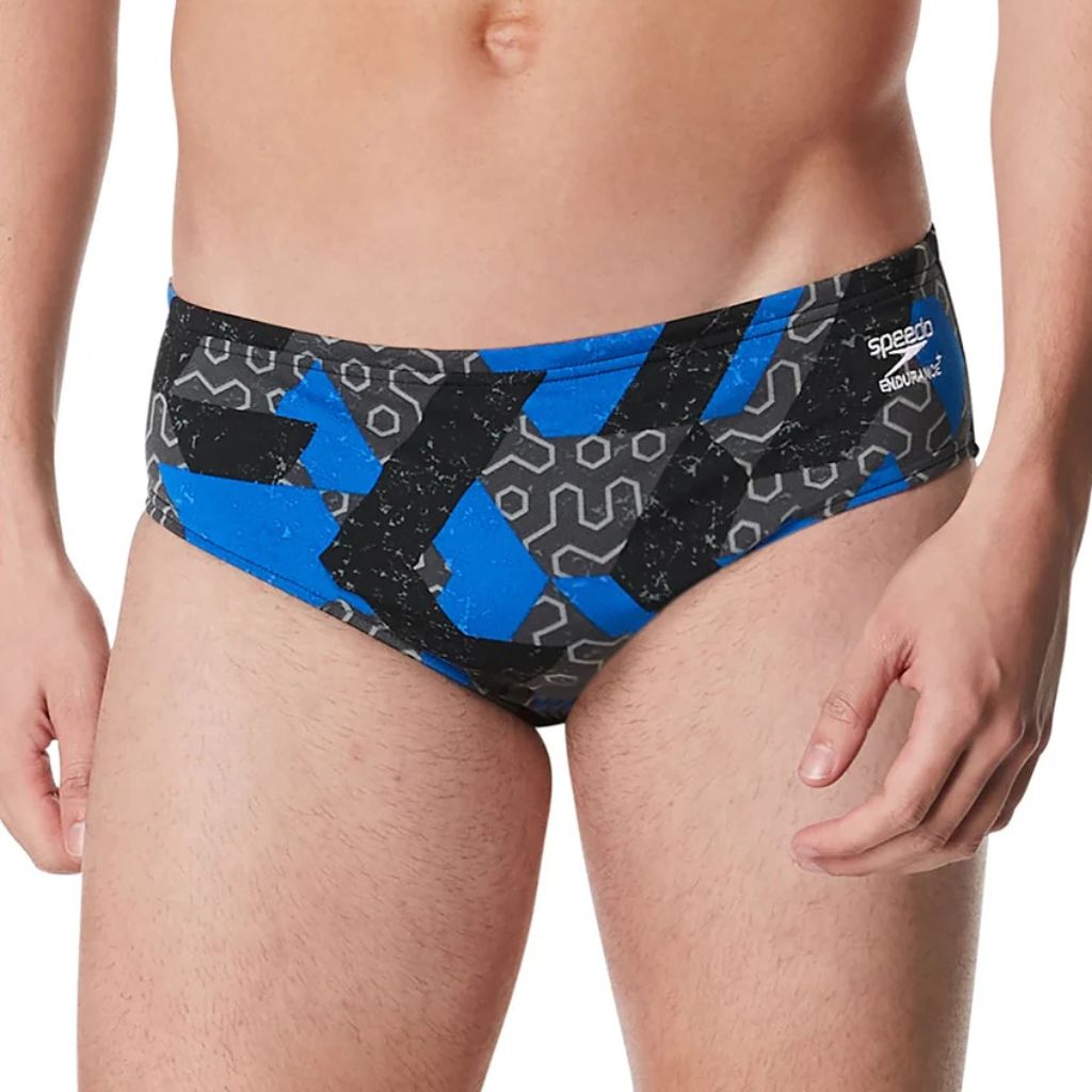 Speedo Ruse Block Brief Blue