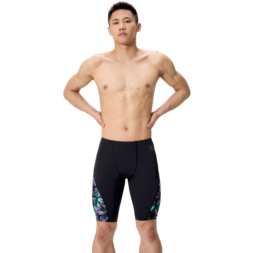 Speedo Side Spliced Jammer Firework Burst Black