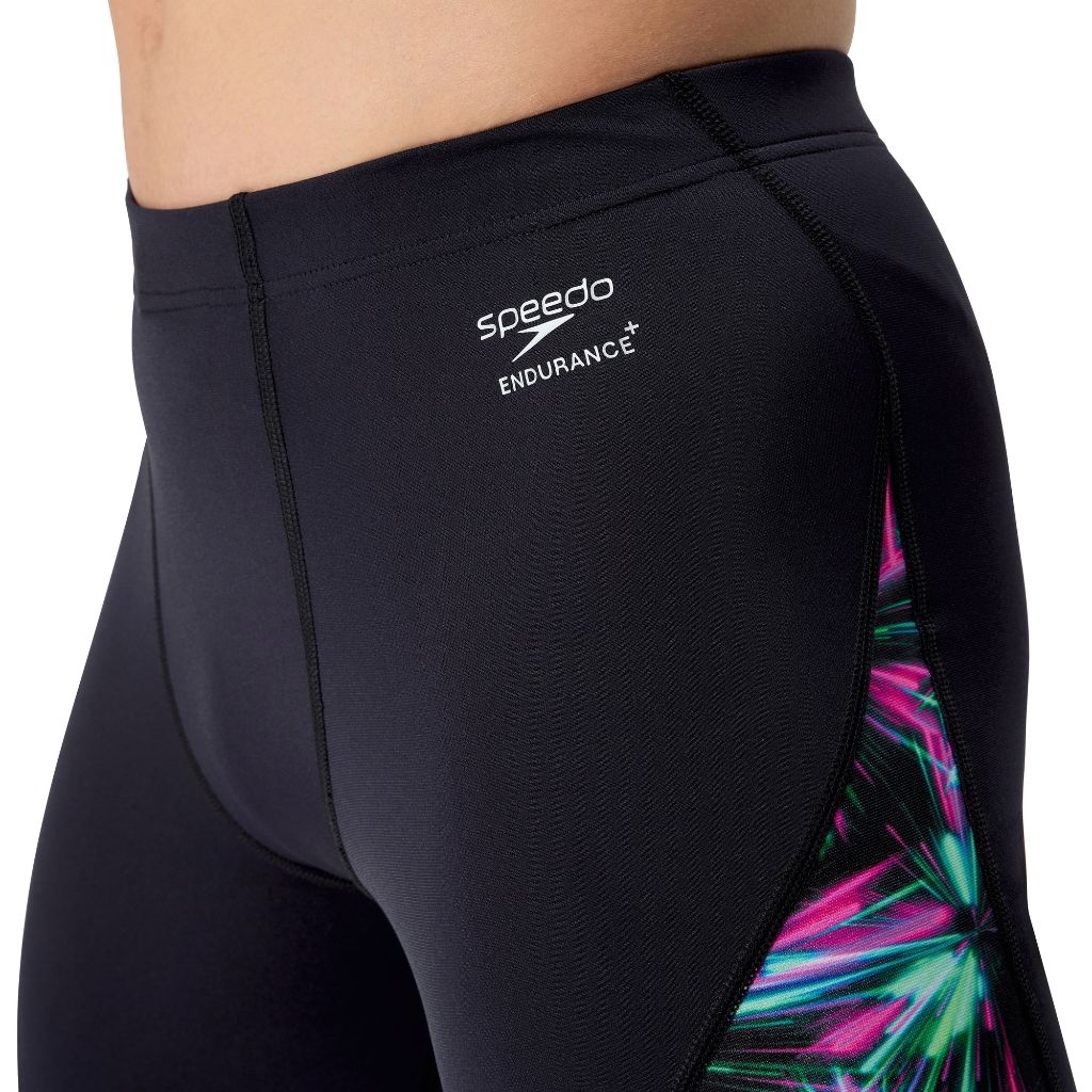 Speedo Side Spliced Jammer Firework Burst Black